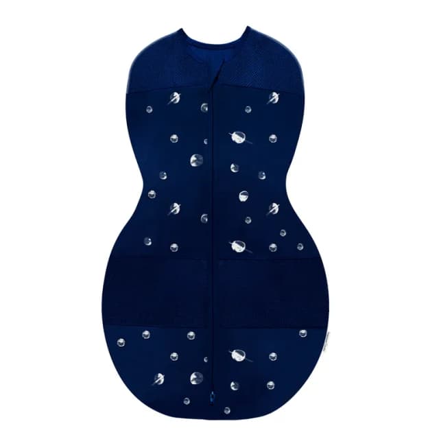 Dark blue swaddle with moons